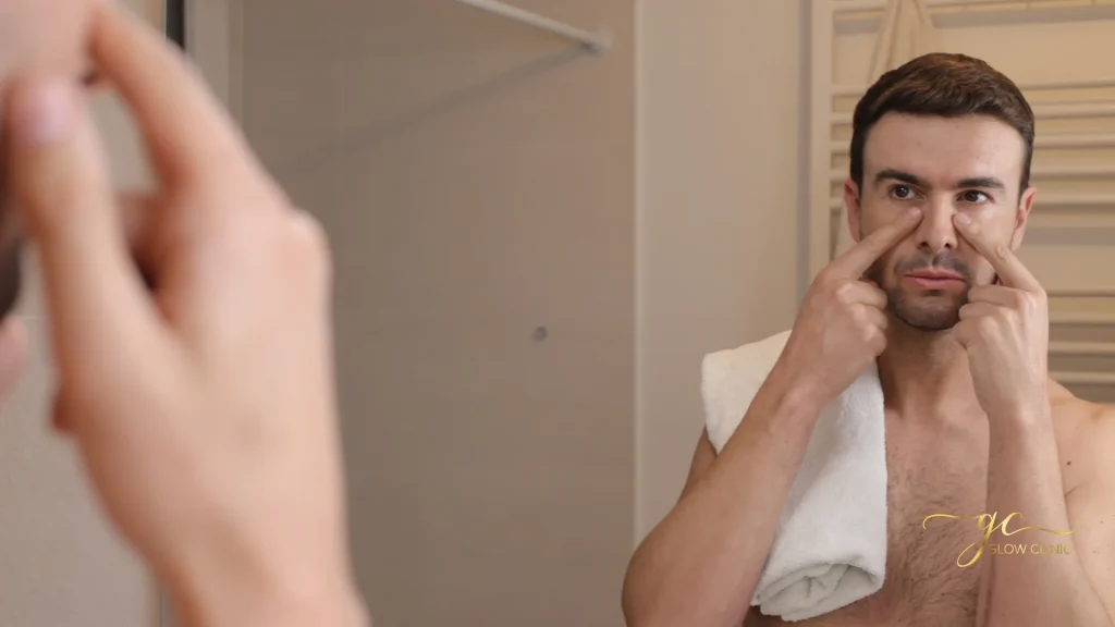 Descubre los beneficios del relleno de ojeras para hombres.